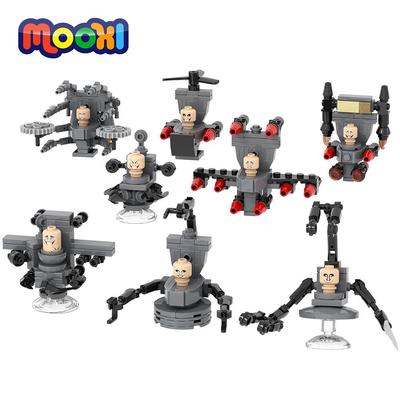 MOOXI Скибиди Туалет Мэн против Монитора 435 шт. MOC Кирпичики Набор Туалетного Корпуса Игровые Строительные Блоки Игрушки Для Детей Подарки на День Рождения MOC1373