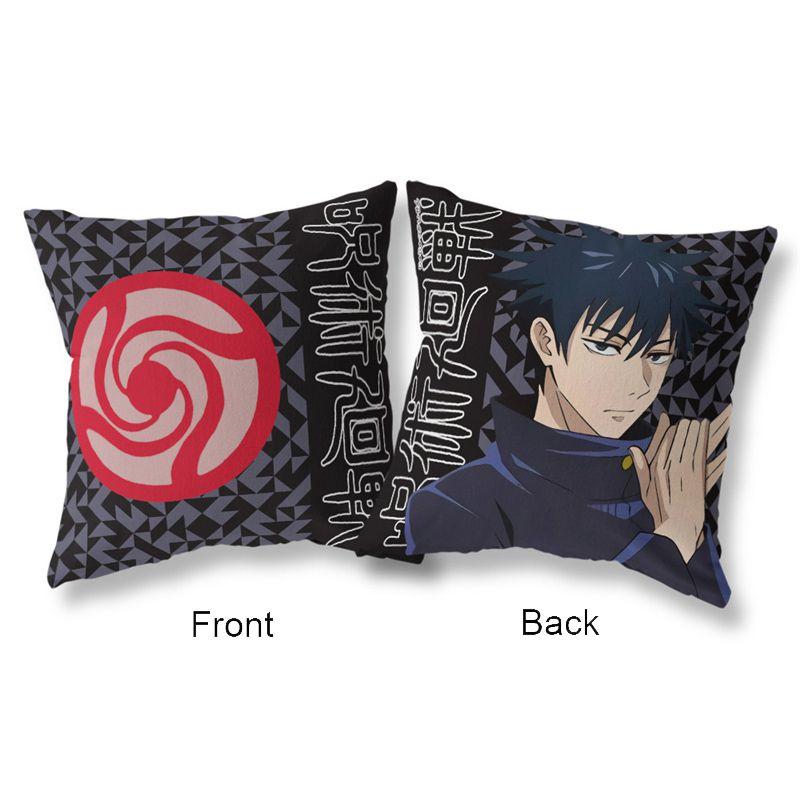 Красочная наволочка 45x45см Jujutsu Kaisen с яркой многоцветной двусторонней печатью для дивана