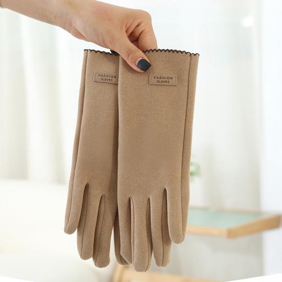 1 пара зимних женских перчаток с полными пальцами, теплые, с сенсорным экраном