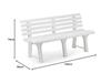 banco de jardin color: blanco 145x49x74cm modelo: orchidea ipae progarden