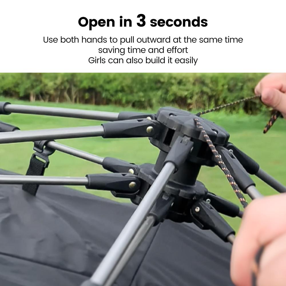 Sonuto Outdoor 3-4P One-Touch Camping Tent Quick-Automatic Opening Beach Fishing Tent Family Travel Picnic Park Anti-UV Shadow