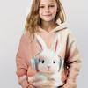 Lovely 3D Bunny Print Hoodies, Girls Comfy Hooded Pullover For Spring Fall Gift Easter