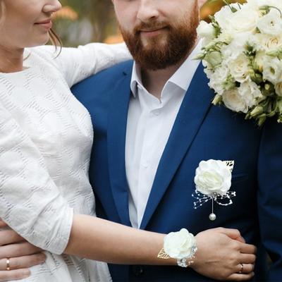 Yousheng роза на запястье корсаж бутоньерка тонкая работа горный хрусталь корсаж элегантные свадебные цветочные аксессуары