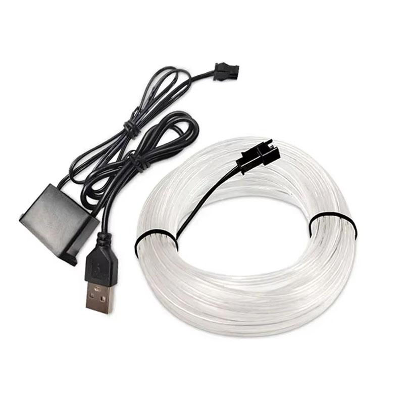 1M/3M/5M Car Interior Led Decorative Lamp EL Wiring Neon Strip For Auto DIY Flexible Ambient Light USB Party Atmosphere Diode