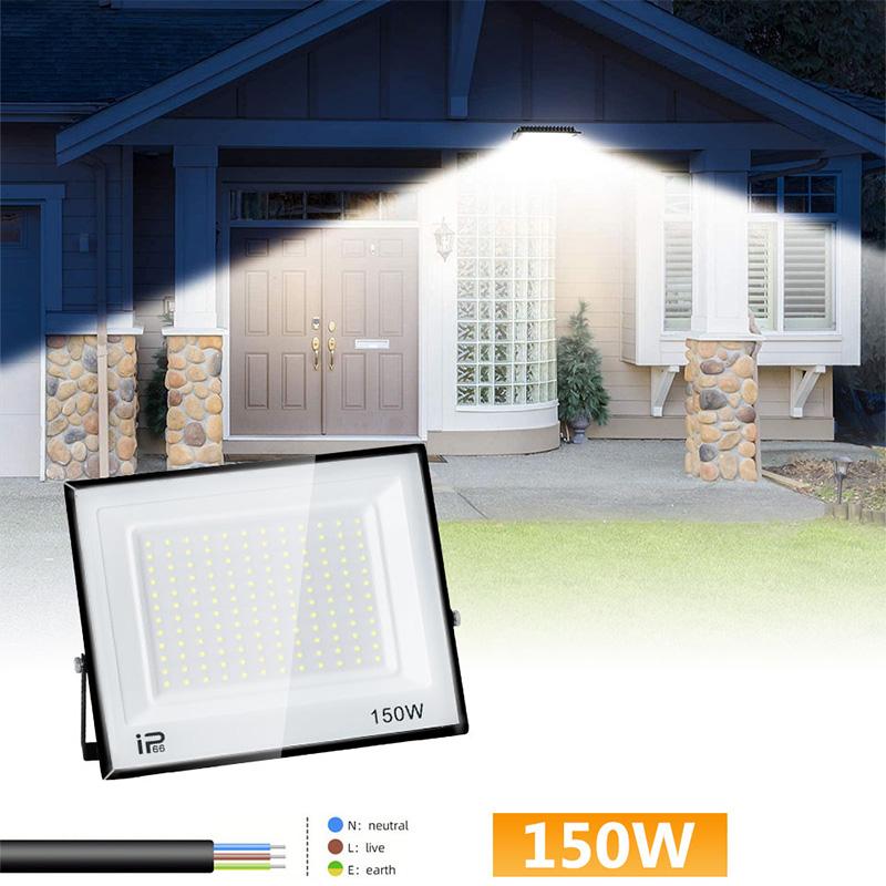 LED Floodlight IP66 Waterproof AC220V 110V Outdoor Spotlight 20W 30W 50W 70W 100W 150W 200W 300W Outdoor Lighting Spotlight
