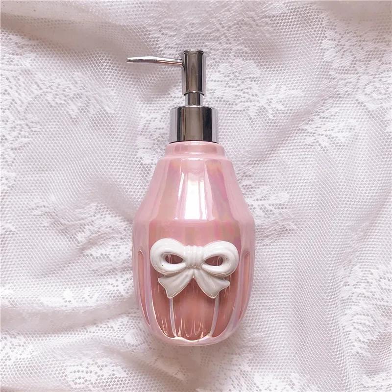 Комплект для ванной комнаты Bowknot, стакан для ополаскивания полости рта, дозатор для мыла, мыльница, керамический набор для мытья посуды, держатель для зубных щеток, набор принадлежностей для ванной комнаты отеля
