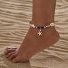 Shell Anklet For Women Colorful Rice Beads Handmade Braided Rope Bracelet On Leg Beach Barefoot Sandal Leg Chain Jewelry