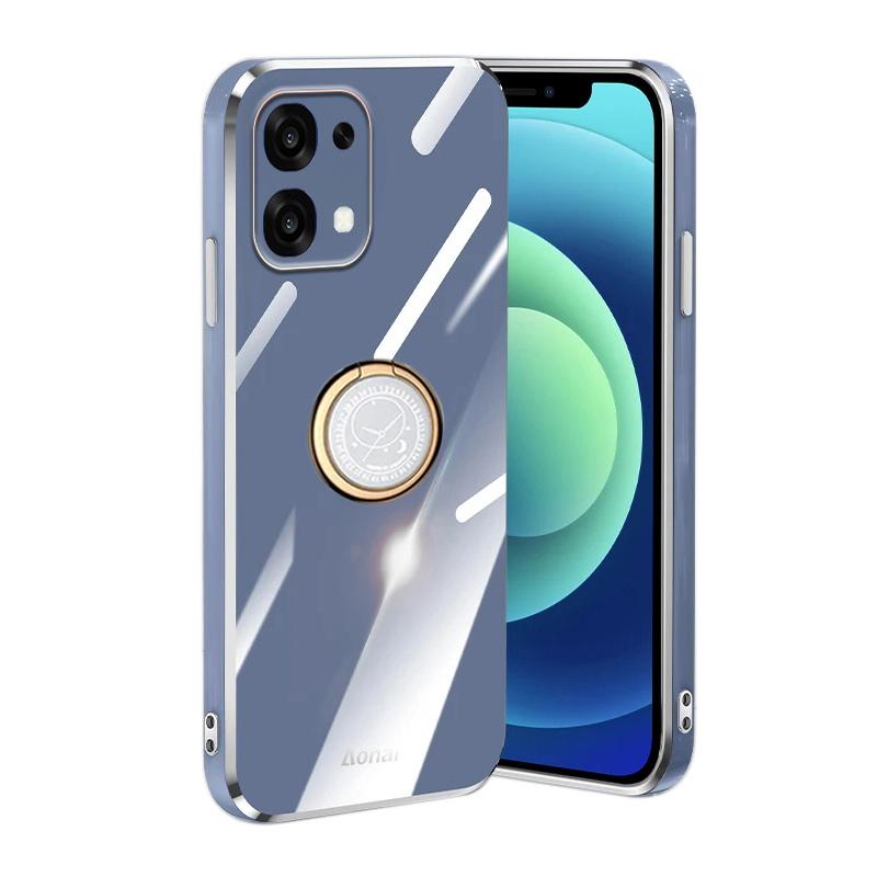 Чехол для OPPO A6 Pro Гладкий Гальванизированный Магнитный Кольцо-держатель Для OPPO A6 Pro Задняя крышка