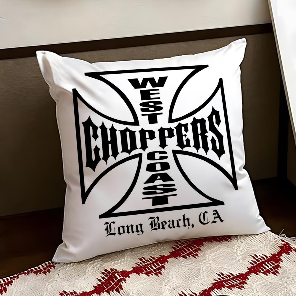 WWest Coast CChoppers Cushion Cover Reversible Soft Durable Pillow Cover Home Car MultiScene Use for Daily Comfort