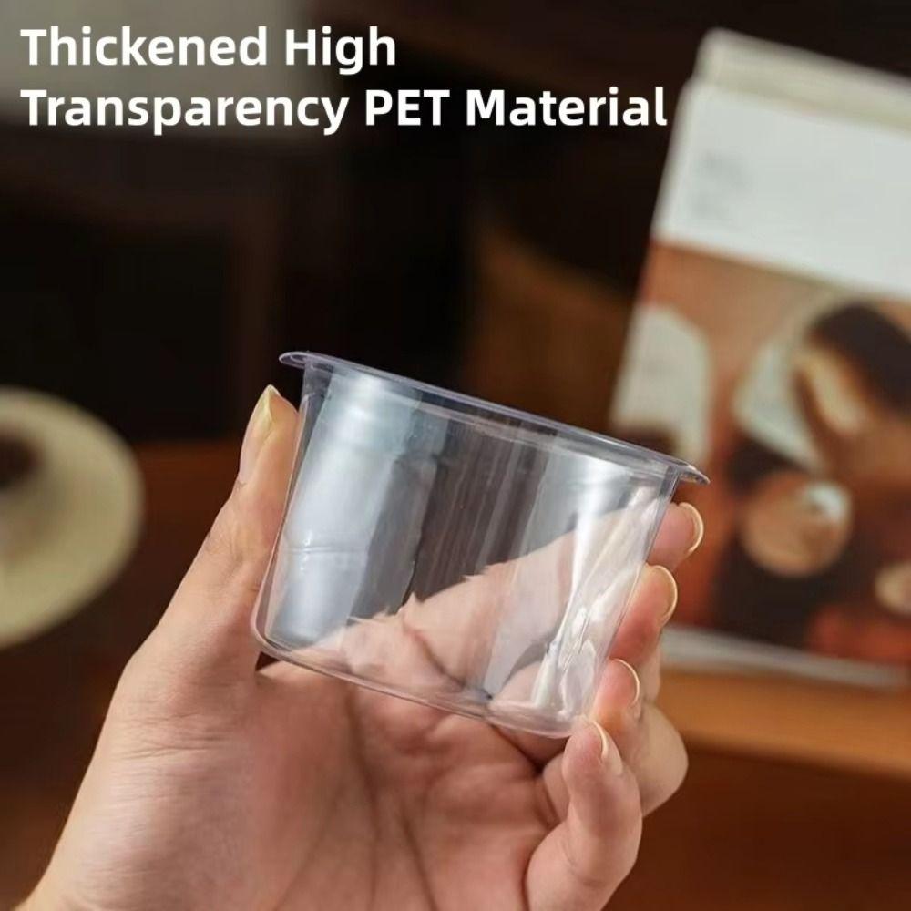 50Pcs Round Yogurt Cups Disposable Party Cups for Holding Ice Cream Jelly Yogurt and Mousse