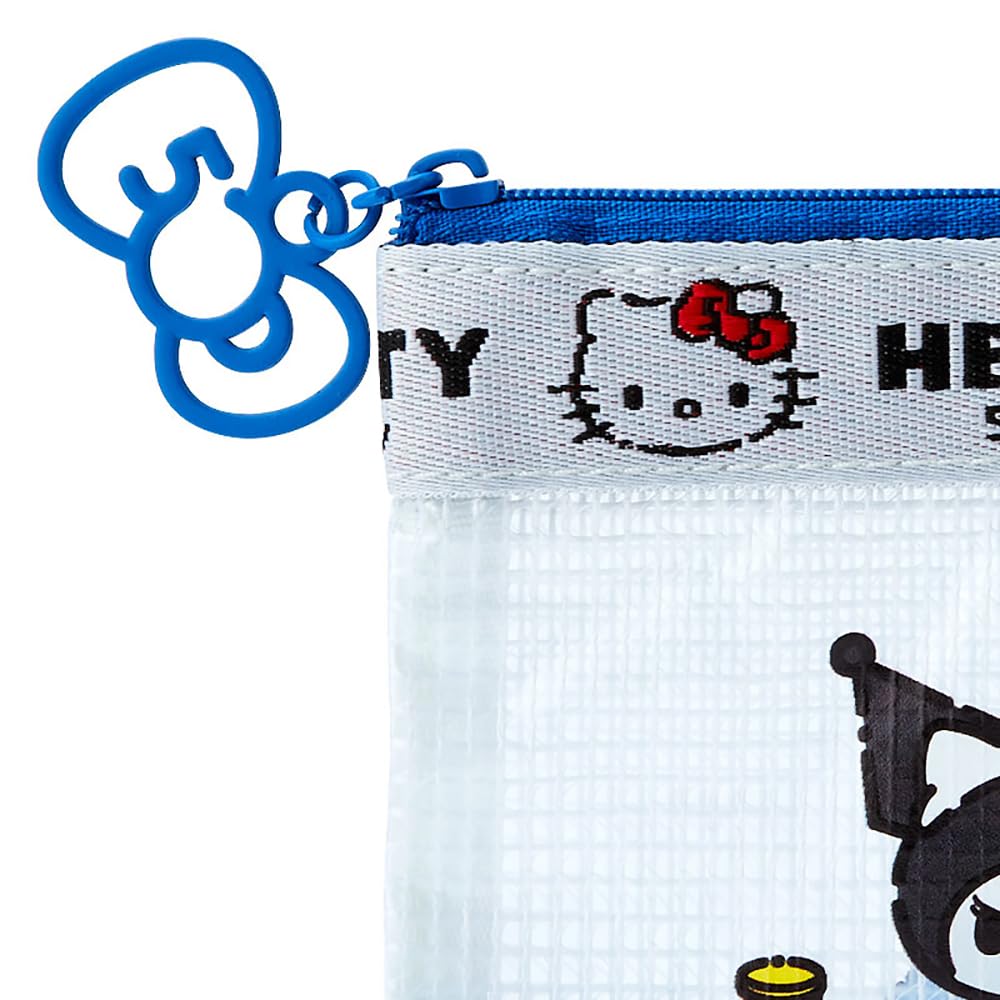 Sanrio HELLO Kuromi Vinyl Flat Pouch 10 x 13 x 1 cm 129381 Everyone! Kuromi-chan