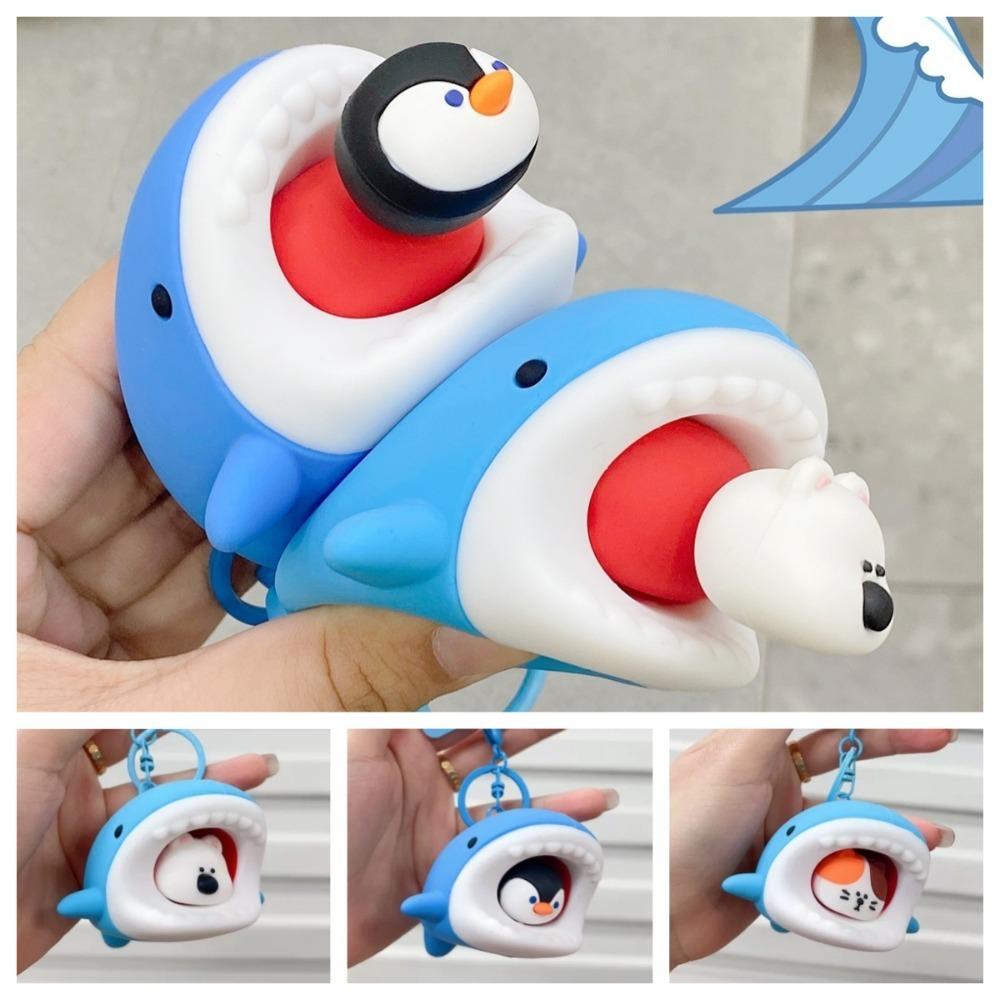 Cat Silicone Penguin Pendant Creative Polar Bear Keychain Car Key Pendant