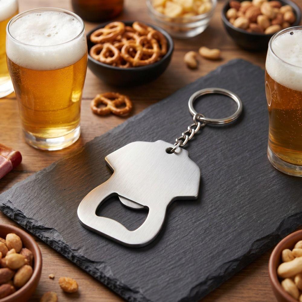 Simple Bottle Opener Keychain Stainless Steel Portable Bottle Opener Daily Carry