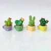 4 шт./набор Автомобильные украшения Смола Суккуленты Кактус Мини Зеленое растение Бонсай