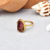 925 Sterling Silver Leaf Watermelon Tourmaline Gemstone Ring Size  5.75 US Gift