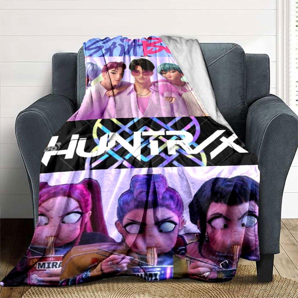 1pc Hunter X Kopo group - Themed Flannel Blanket - Suitable for Bed, Home Decor, Graduation Gifts, Easter, Back to School, ChristmasA37