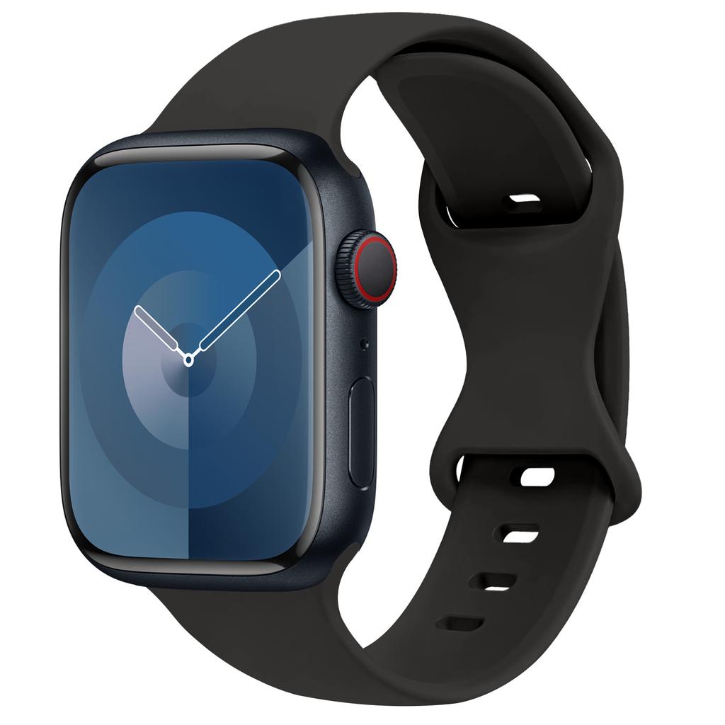 Силиконовый ремешок для apple watch band 44мм 45мм 49мм 41мм 38мм 42мм спортивный correa браслет iwatch series 3 6 7 8 9 ultra 2 se 40мм