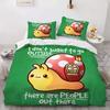 Colourful Snail Duvet Cover Set Cute Kawaii Animal Polyester Comforter Cover King Queen Size For Kids Boys Girls Bedding Set