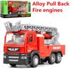 1/50 Scale High Simulation Fire Truck 500-1, 500-2 Model, Detachable Alloy Toy Car, Intermittent and Musical, Die-cast Toy Car