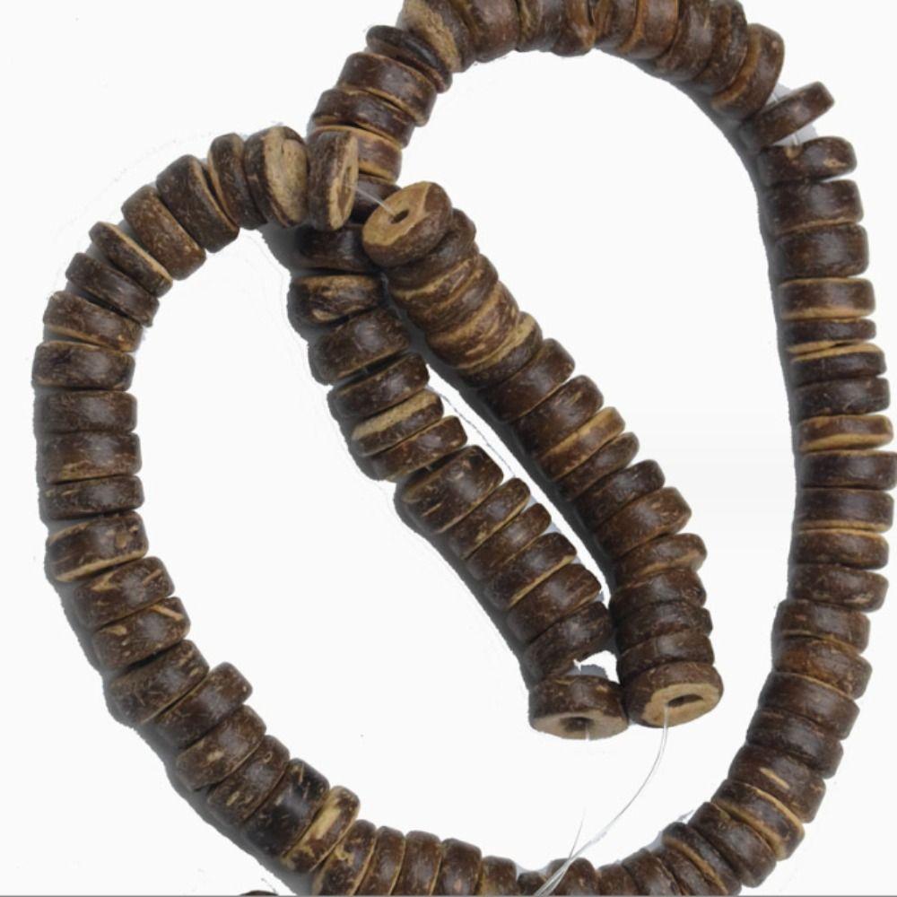 550Pcs 8mm Oblate Natural Wood Beads Flat Round Natural Jewelry Making DIY Craft