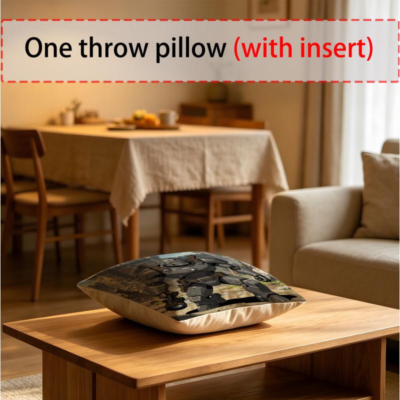 Hero Print Throw Pillow With Insert, 18.18 Inch Soft Decor Cushion For Home Sofa Bedroom Car Living Room Cafe