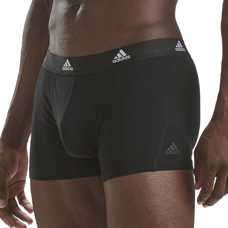 Adidas Быстросохнущие трусы-боксеры Letter, 3 пары, мужское нижнее белье, черные 4A1M02-000