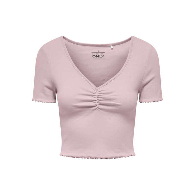 Топ кроп betty col с короткими рукавами Женский ONLY