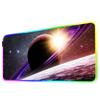 Коврик для мыши Saturn RGB Игровой коврик для мыши Большой светодиодный коврик Настольный коврик для ПК Светящийся коврик для мыши Большие коврики для клавиатуры Настольный ковер с подсветкой