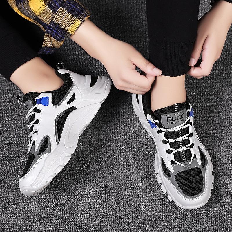 Summer Men's Shoes 2025 New Breathable Mesh Sports Leisure Trend Mesh Shoes Versatile Running Men's Dad Trendy Shoes