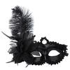 Masquerade Feather Mask Halloween Cutout Prom Party Mask Accessories