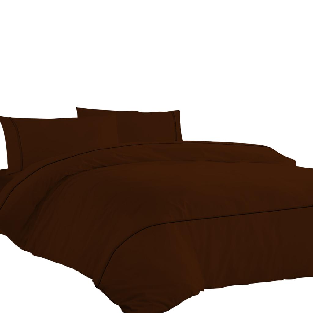 Комплект постельного белья из египетского хлопка премиум-класса 600TC с гладкой горизонтальной окантовкой (Набор из 3 предметов: 1 пододеяльник и 2 наволочки) - Различные размеры и цвета