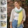 Sun Protection Gradient Scarf Lightweight Neck Scarf Japanese Style Pure Linen Scarf  Spring Summer