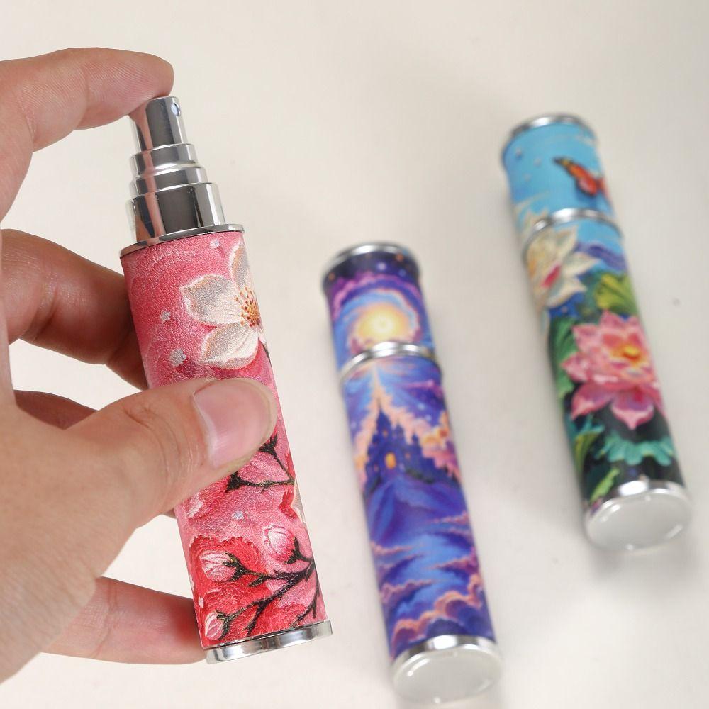 Многоразовый мини-флакон для духов, флакон-атомайзер для духов из ПУ кожи для путешествий, косметический дозатор