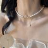 Elegant Light Luxury Pearl Necklace Pendant Choker For Women Party Wearing Accessories Jewelry Gifts Collarbone Chain Versatile