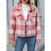 Autumn and Winter Women's Tweed Jacket Short Plaid Comfortable Casual Button Tweed Jacket Short Coat