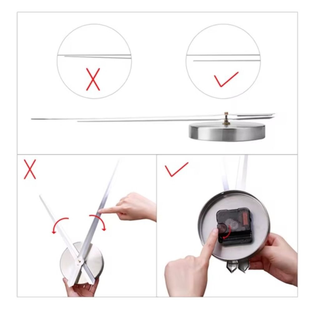 3D настенные часы торсионный механизм детали краткие часы диск кварцевые часовые стрелки аксессуары