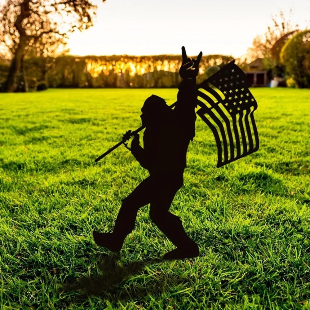 Добавьте немного американизма в свой сад с помощью 1 шт. силуэта Sasquatch Yard Art Silhouette – идеально подходит для декора садовых вечеринок и открытых пространств
