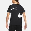 Nike Sportswear Double Swoosh Logo Crew Neck T-Shirt Men Tops Black DD3350-010