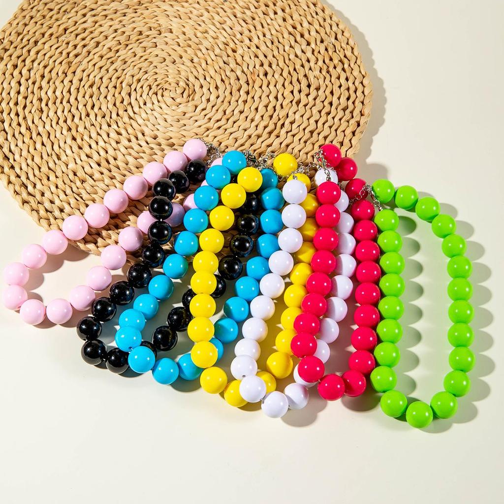 Летнее богемное допаминовое красочное преувеличенное ожерелье из бисера для женщин, ювелирные изделия, индивидуальное ожерелье-чокер для пляжного отдыха