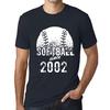 Men’s Vintage Tee Shirt Graphic T Shirt Softball Since 2002 Navy