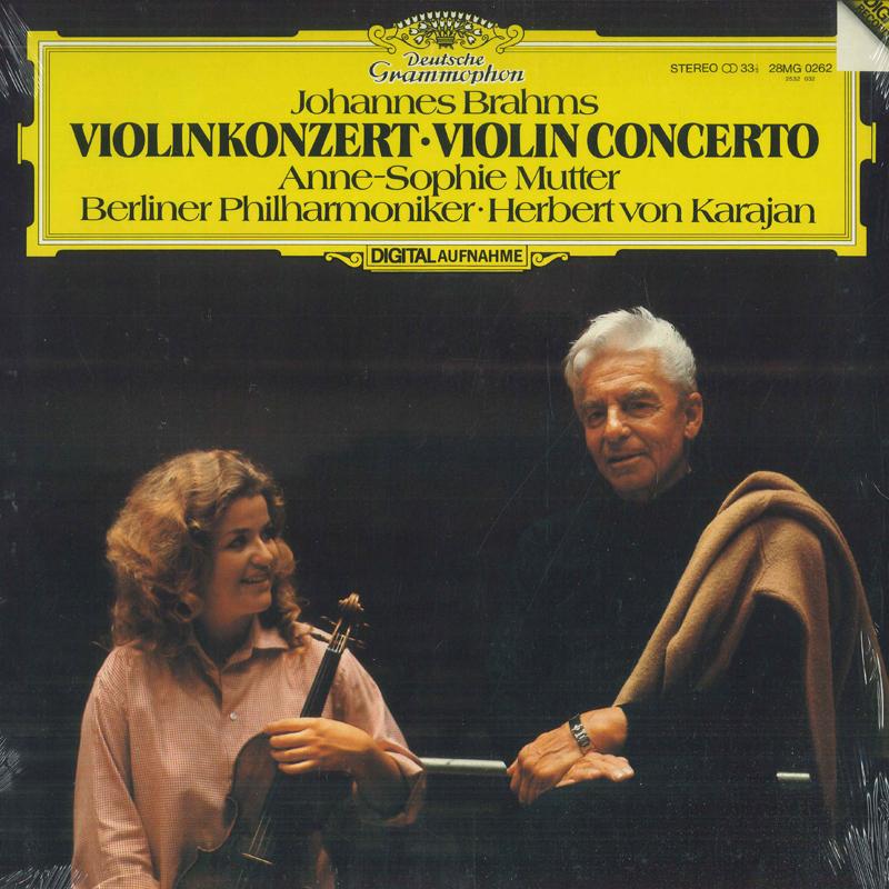 LP Record ANNE-SOPHIE MUTTER, BERLINER PHILHA - Brahms: Konzert Fur Violine Und Orc 28MG0262 DEUTSCHE GRAMMO 1982 Japan Obi Classical Used
