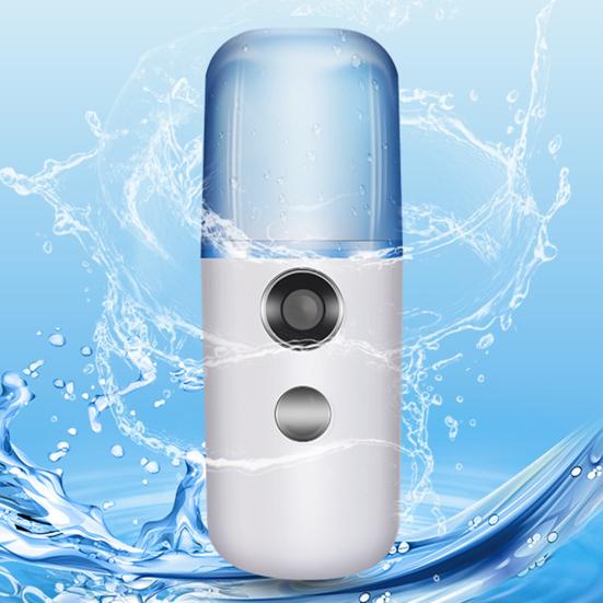 Mini Travel Steamer Cordless Lightweight USB Rechargeable Portable Handheld Steamer for Easy Refill Micro-Particle Mist Skin Hydration