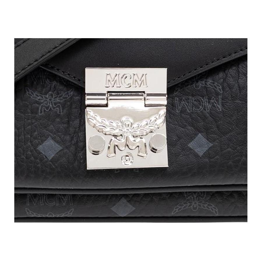 MCM Tracy Artificial Leather Crossbody Handbag Medium Women's Black MWRFSXT01BK001