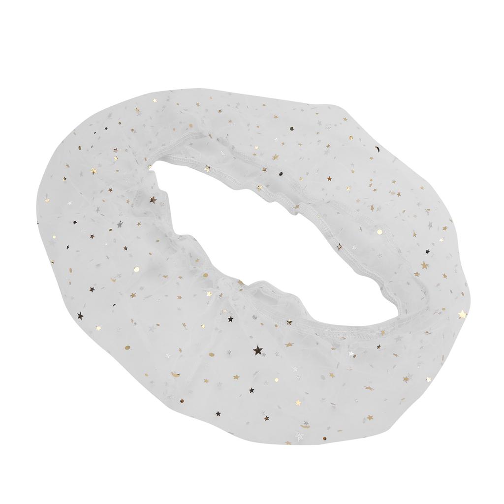 Сетка для птичьей клетки, пыленепроницаемые аксессуары для птичьих клеток, чехлы для клеток с декором в виде звезды и луны(белый )