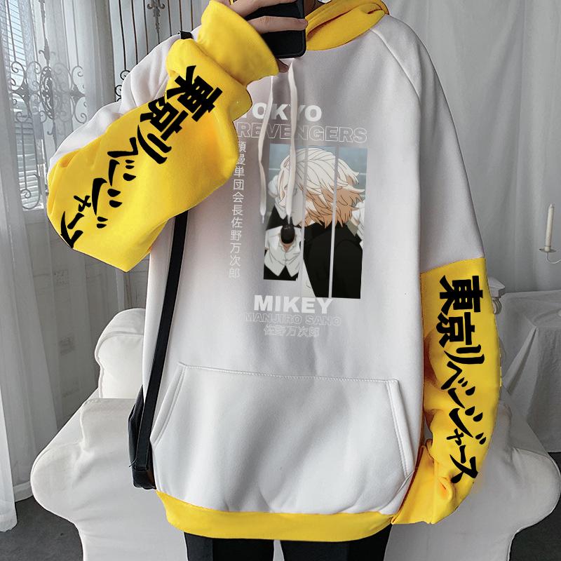 Японское аниме Токио Мстители Майки Манджиру Сано мужские толстовки Harajuku повседневные унисекс зимние негабаритные толстовки с героями мультфильмов толстовка