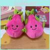 Cute Dragon Fruit Plush Pendant With Chain For Bag Decor And Gifts