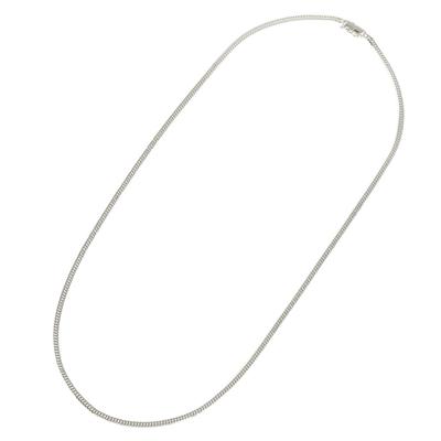 Платиновое ожерелье Pt850 W Kihei Chain Made in Japan с сертификационным штампом 50 см [Fairy Kallet] 6-гранное 12,5 г