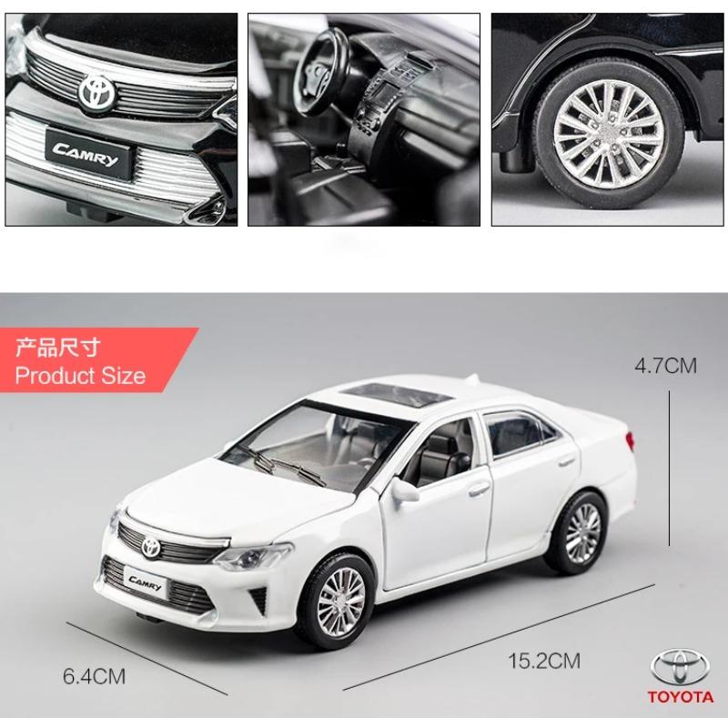 1/32 TOYOTA Camry Детские металлические игрушки инерционные колеса мигающие машины для детей литая модель автомобиля на день рождения рождественские подарки