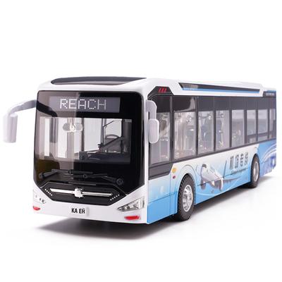 1/42 Новый Энергетический Автобус Ka'er Модель Автобуса из Сплава Игрушечный Автобус Скользящий Звук и Свет Детская Игрушка Рождественский Подарок Автобус в Аэропорт