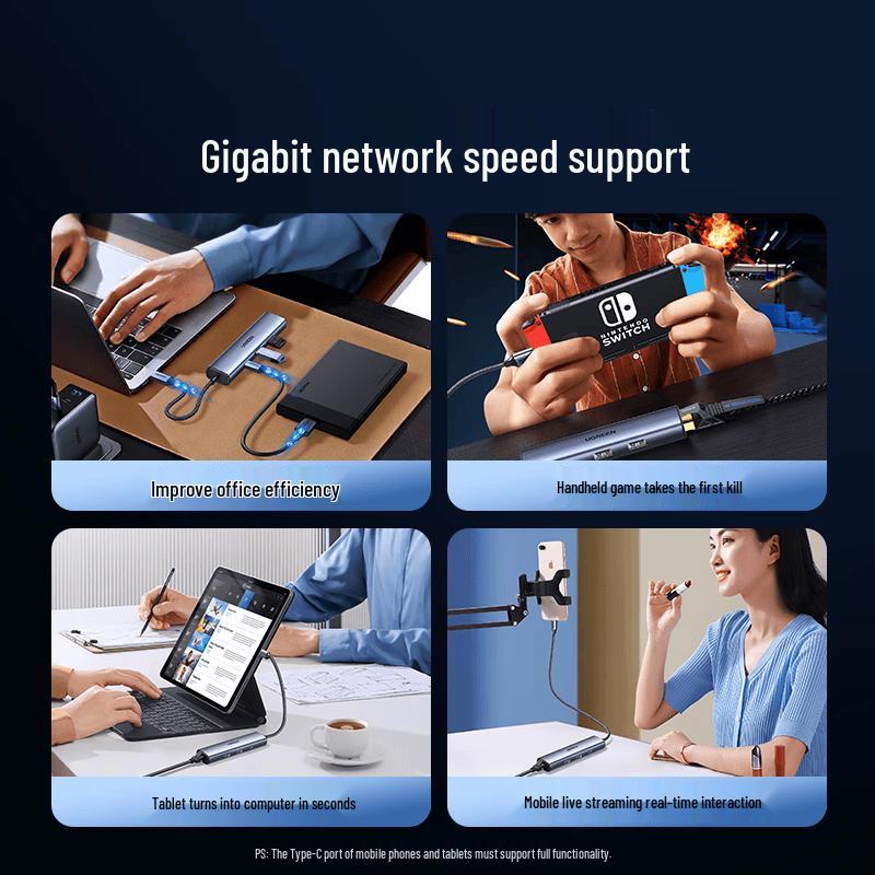 Ugreen USB-концентратор Type-C с Gigabit Ethernet